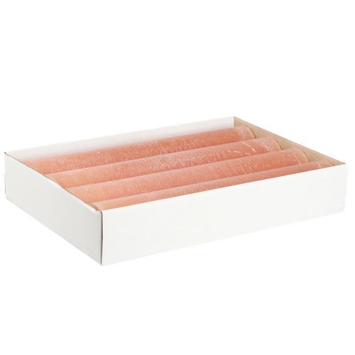 Itens Velas em bastão velas de cera laranja pêssego 50x300mm 4 un