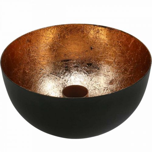 Floristik24 Castiçal preto, castiçal de bronze Ø13cm H6cm