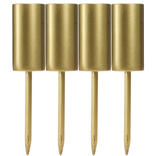 Itens Castiçal para velas em metal dourado Ø28mm 15cm 4 un