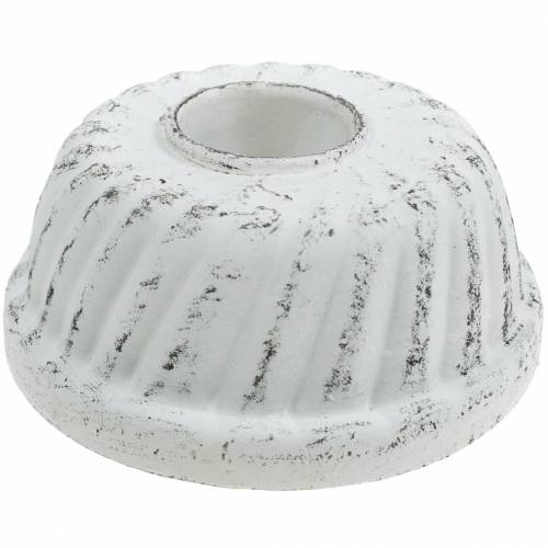 Castiçal Gugelhupf Forma para Assar Shabby Chic Branco Ø7,2cm Alt.3cm