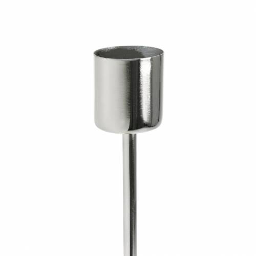 Itens Conjunto de castiçais de metal para velas cônicas prata Ø2,2cm H28cm 2pcs