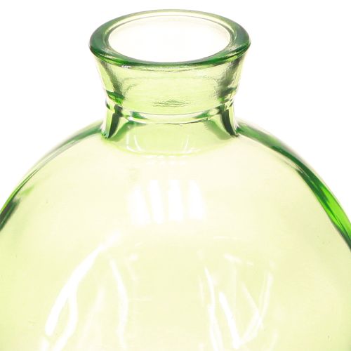 Itens Vasos de vidro pequenos, mini vasos bulbosos, verde, Ø7,5cm, A9cm, 6 peças