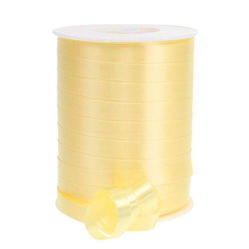 Floristik24 Fita ondulante amarelo claro 10mm 250m