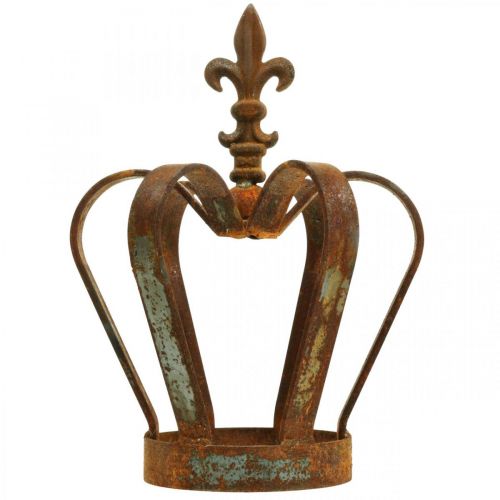 Floristik24 Coroa decorativa vintage decoração em metal pátina Ø20cm Alt.28cm