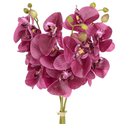 Itens Orquídeas artificiais flores artificiais roxas como reais 56 cm 3 unidades