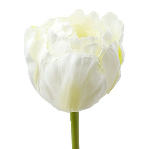 Floristik24 Tulipas artificiais branco-verde 86 cm 3 unidades