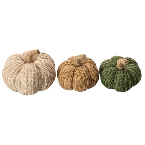 Itens Abóboras decorativas de tricô, decoração de outono, 10 cm, 6 peças