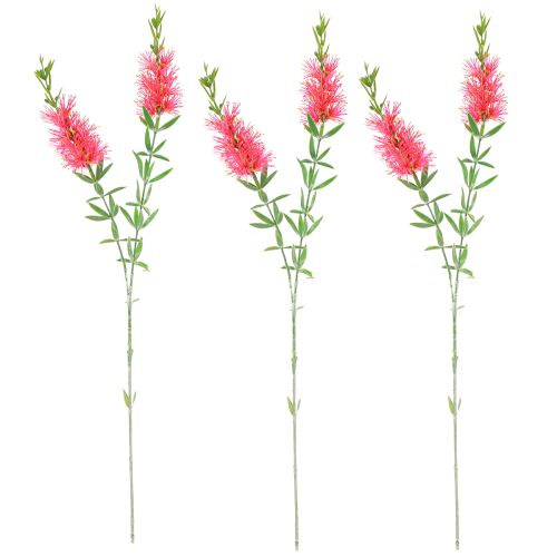 Itens Limpadores de cilindro de flores artificiais vermelho carmim 70 cm 3 unidades