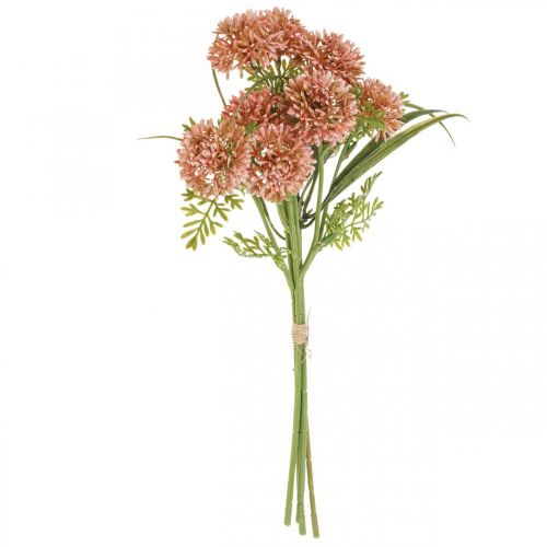 Itens Flores artificiais decoração allium rosa cebolas ornamentais 34cm 3 unidades em cacho