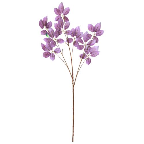 Itens Ramo artificial folhas decoração roxo metálico L103cm 2 unidades