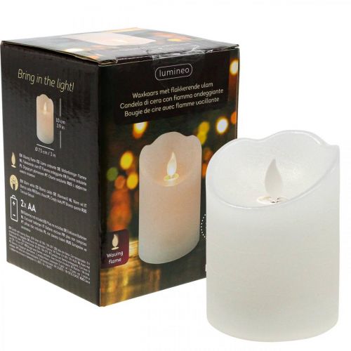 Itens Vela LED vela pilar de cera Velas LED de cera Ø7,5cm A10cm