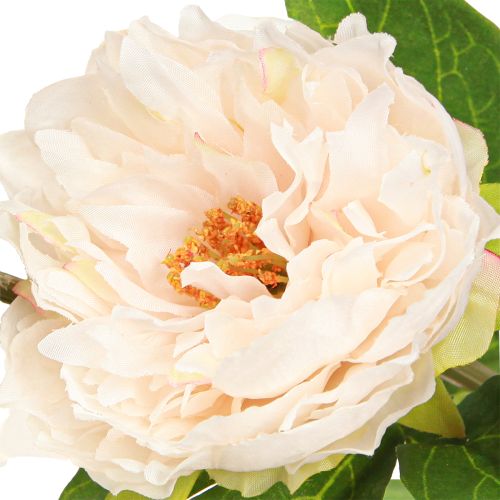 Itens Peônias artificiais longas flores artificiais creme 70cm 3 un