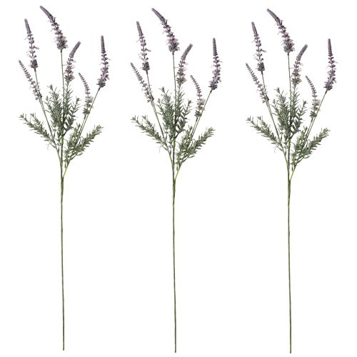 Itens Decoração de lavanda com flores flor artificial em haste longa 82 cm 3 unidades