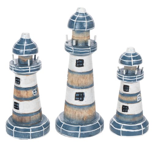 Itens Decoração de farol, estilo marítimo, para sala de estar e terraço, 20cm, conjunto de 3.