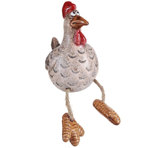 Engraçado banco de borda de decoração de cerâmica de frango Páscoa 9,5 cm 3 unidades