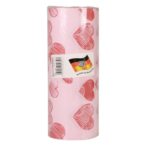 Itens Cuff papel lenço de papel corações rosa 25cm 100m