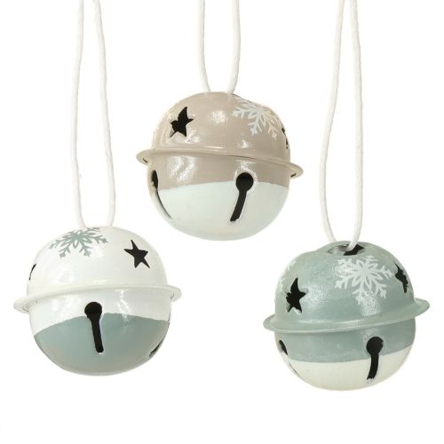Itens Sinos de metal Sinos de Natal Menta Bege Ø3cm 16 unidades