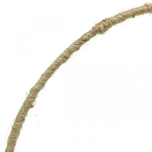 Itens Anel decorativo cordão de juta envolto em metal anel de metal Ø25cm 10uds