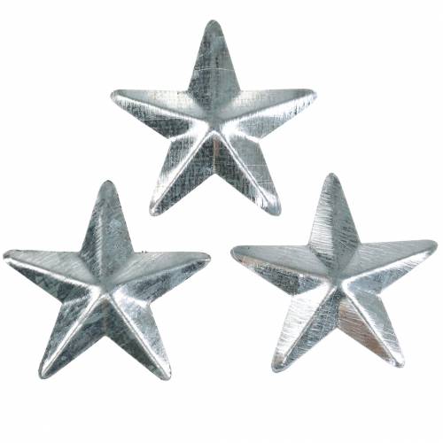 Itens Star metal prata 4cm 48p