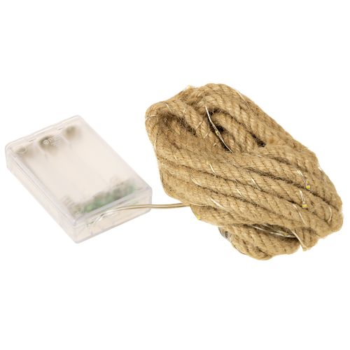 Itens Corrente de luz Micro LED com fio para ambientes internos, branco quente, 390 cm