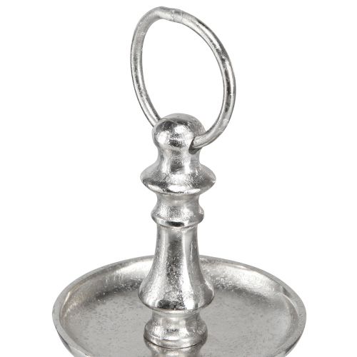 Itens Mini suporte para bolo decoração de metal prata decoração de mesa de 2 camadas Alt.22cm