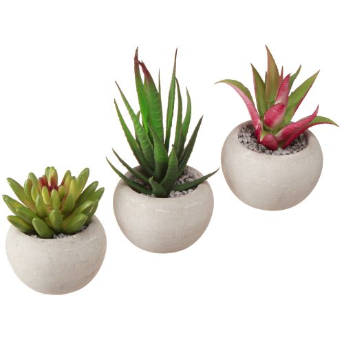 Mini Suculentas em Vaso Decoração de Plantas Artificiais Ø6,5cm 6uns