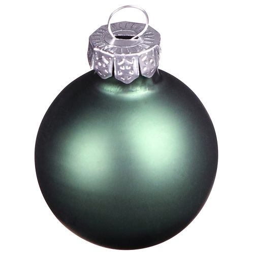 Itens Mini bolas de Natal vidro verde madrepérola cinza Ø3cm 22 un