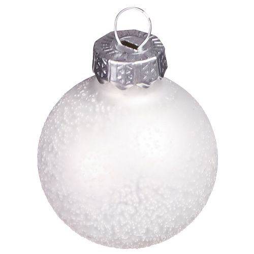 Itens Mini bolas de Natal em decoração branca de inverno Ø3cm 22 unidades