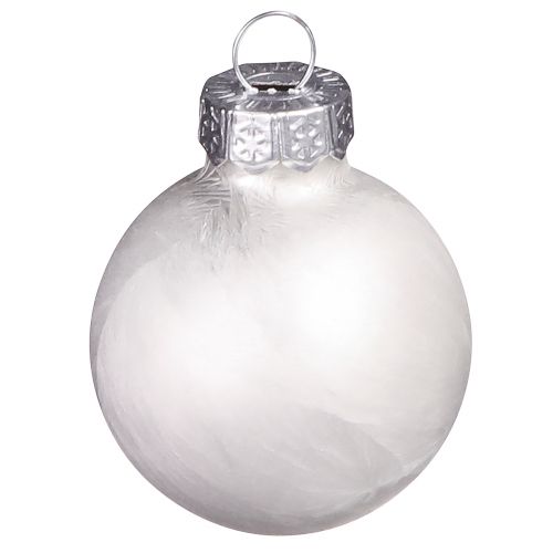 Itens Mini bolas de Natal em decoração branca de inverno Ø3cm 22 unidades