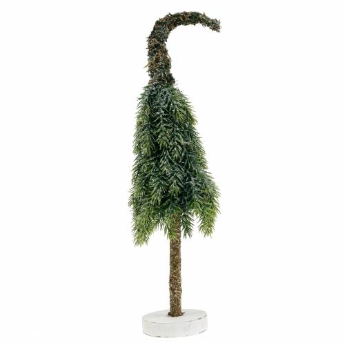 Floristik24 Árvore de Natal decorativa coberta de neve verde, branco 40cm