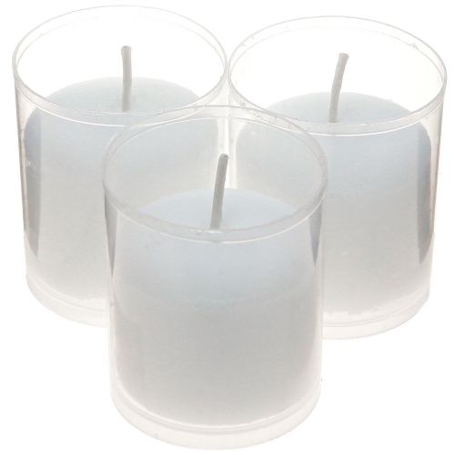 Floristik24 Vela de recarga para luz grave branca Alt.5,8 cm 20 unidades