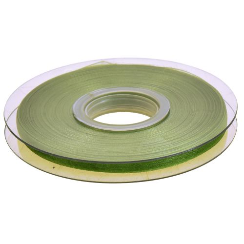 Itens Fita de organza fita de presente verde borda tecida verde oliva 6mm 50m