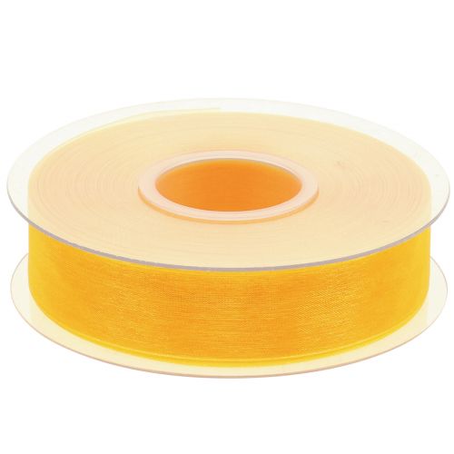 Itens Fita de organza fita de presente fita amarela ourela 25mm 50m