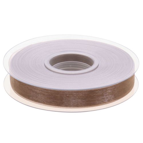 Itens Fita de organza fita de presente fita bege ourela taupe 15mm 50m