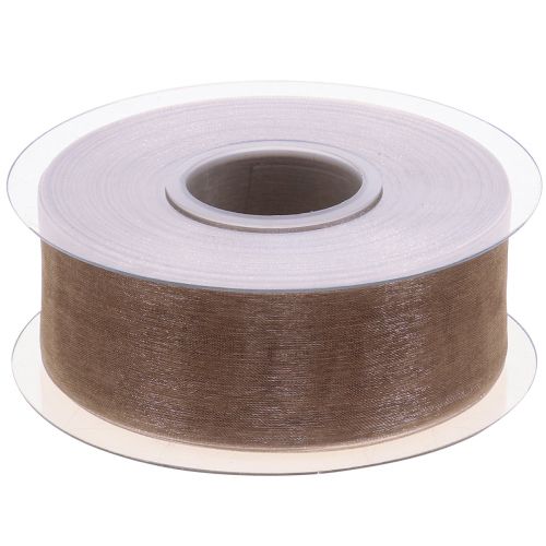 Itens Fita de organza fita de presente fita bege borda tecida taupe 40mm 50m