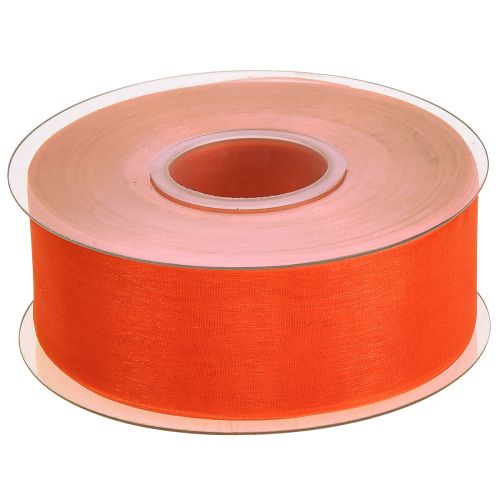 Itens Fita de organza fita de presente fita laranja ourela 40mm 50m