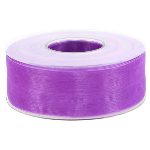 Itens Fita de organza com ourela 4cm 50m roxo