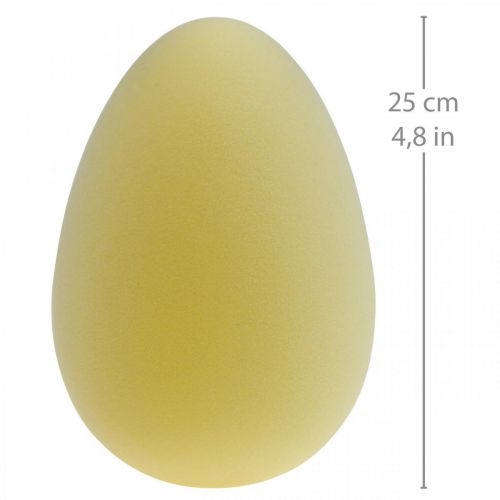Itens Ovo de páscoa ovo de plástico amarelo claro flocado 25cm