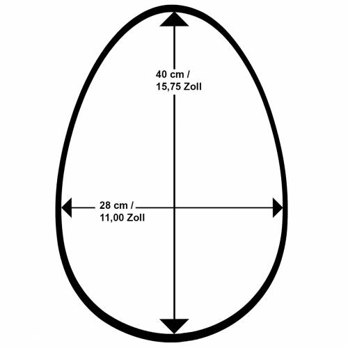 Itens Ovo de Páscoa flocado grande 40cm