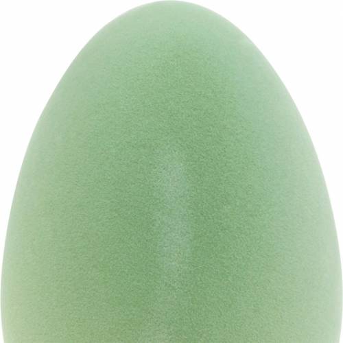 Floristik24 Decoração de ovo ovo de páscoa gigante flocado verde pastel H40cm decoração de páscoa