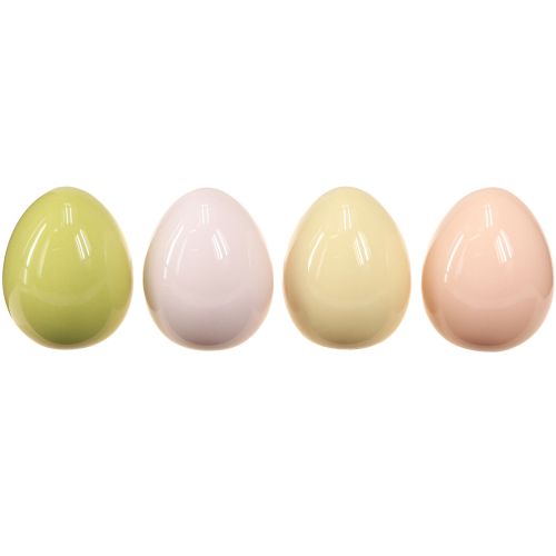 Ovos de Páscoa ovos de cerâmica decoração pastel brilhante 5×6cm 8 un