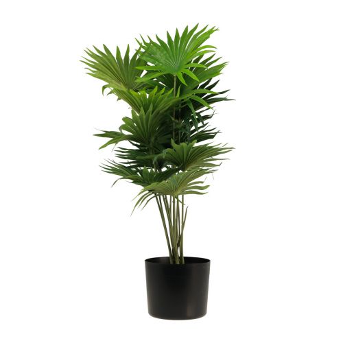 Palmeira decorativa em leque palma plantas artificiais vaso verde 80cm