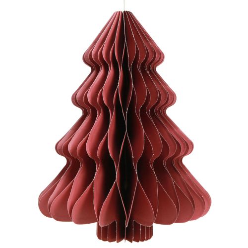 Árvore de Natal de papel para pendurar Bordeaux Alt.40cm 2 unidades