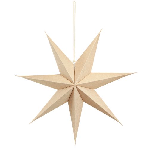 Itens Estrela de papel natural com juta para iluminação 60cmx15cm