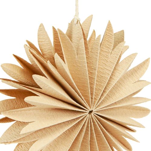 Itens Estrelas de papel para pendurar decorações de árvores brancas naturais 16cm 6 un