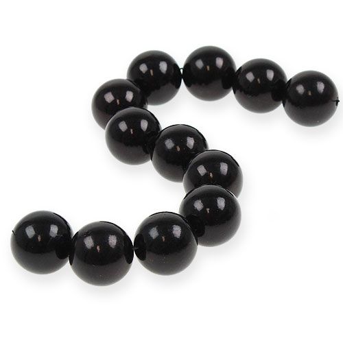 Floristik24 Contas decorativas Ø2cm preto 12p