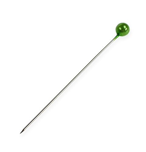 Itens Alfinetes de cabeça pérola Ø6mm 65mm verde maçã