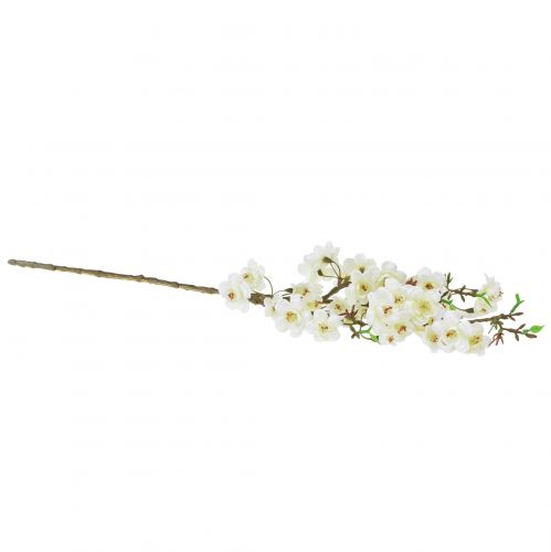 Itens Ramo de flor de pêssego creme artificial primavera 69cm