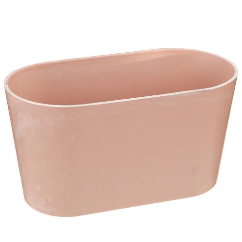 Tigela para plantas tigela decorativa oval de plástico rosa marrom 20 × 10 × 11 cm 3 unidades