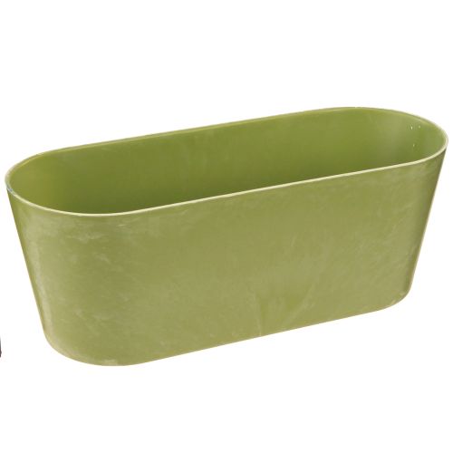 Tigela para plantas tigela verde oval de plástico 27 × 11 × 10 cm 3 unidades